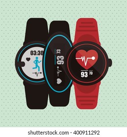 smart watch design, vector illustration