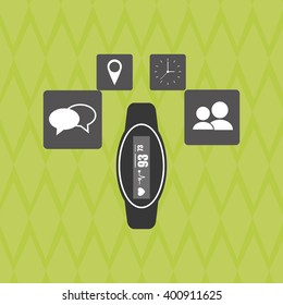smart watch design, vector illustration