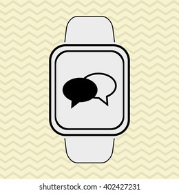 smart watch design, vector illustration