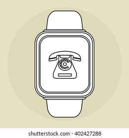 smart watch design, vector illustration