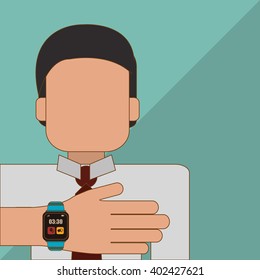 smart watch design, vector illustration