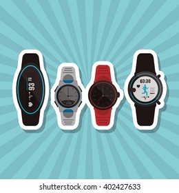smart watch design, vector illustration