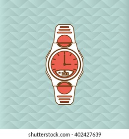 smart watch design, vector illustration
