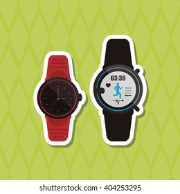 smart watch design, vector illustration