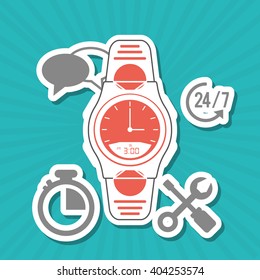 smart watch design, vector illustration
