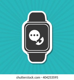 smart watch design, vector illustration