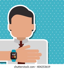 smart watch design, vector illustration