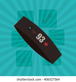 smart watch design, vector illustration