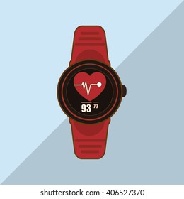 smart watch design, vector illustration