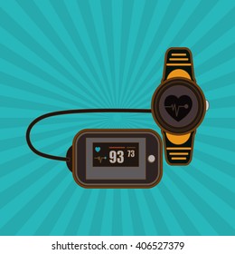smart watch design, vector illustration
