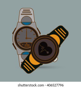 smart watch design, vector illustration