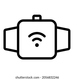 smart watch device single isolated icon with outline style