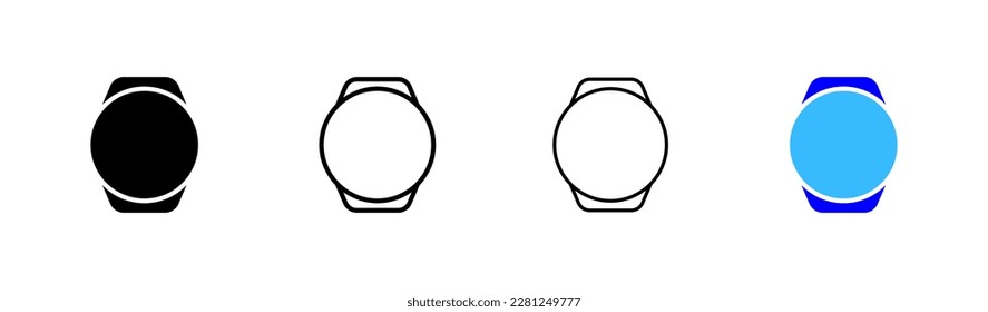 Smart watch. Different styles, colorful, smart watch icon. Vector icon.