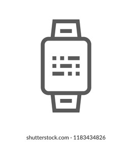Smart Watch. Electronic Devices Vector Line Icon. Editable Stroke. 48x48 Pixel Perfect
