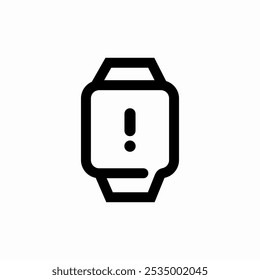 Vector de signo de icono de error de reloj inteligente