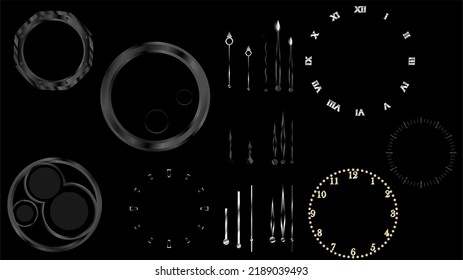 Smart Watch Face Set Collection Illustration In Vector Format