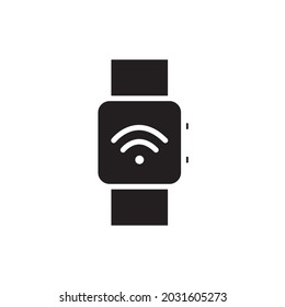 Smart Watch Filled Icon Vector Illustration