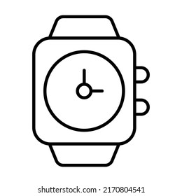 smart watch Finance Related Vector Line Icon. Bearbeitbarer Stroke Pixel perfekt.