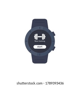 Smart watch with fitness app, ui design