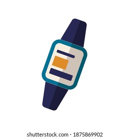 Smart Watch flat icon. Color simple element from wearable devices collection. Creative Smart Watch icon for web design, templates, infographics and more