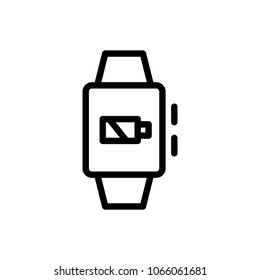 Smart watch flat icon. Single high quality outline symbol of info for web design or mobile app. Thin line signs for design logo, visit card, etc. Outline logo of route