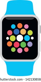 Smart watch flat icon. Vector illustration, EPS10