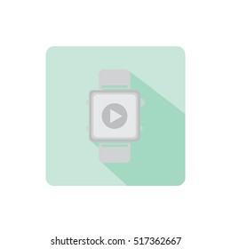 smart watch flat icon vector