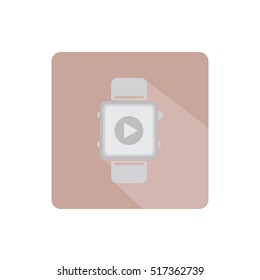 smart watch flat icon vector