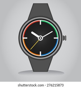Smart watch flat illustration Vector