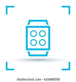 Smart watch gadget line vector icon