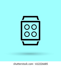 Smart watch gadget line vector icon