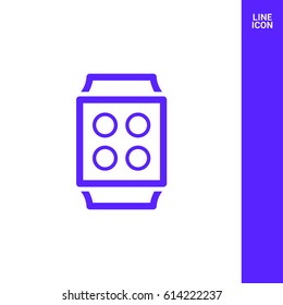 Smart watch gadget line vector icon