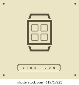 Smart watch gadget line vector icon