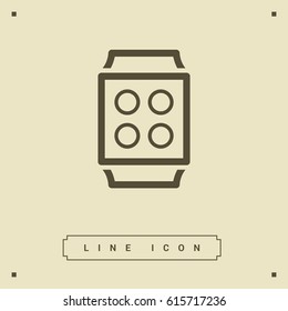 Smart watch gadget line vector icon