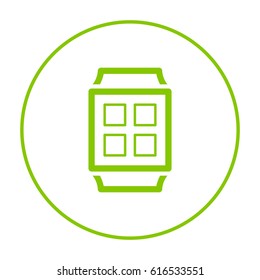 Smart watch gadget line vector icon