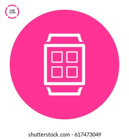 Smart watch gadget line vector icon