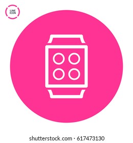 Smart watch gadget line vector icon