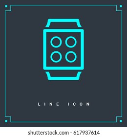 Smart watch gadget line vector icon