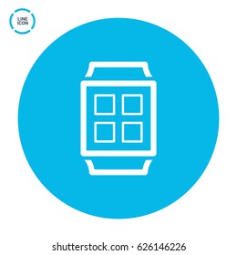 Smart watch gadget line vector icon