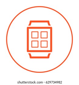 Smart watch gadget line vector icon