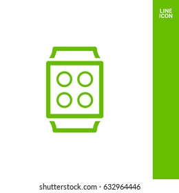 Smart watch gadget line vector icon