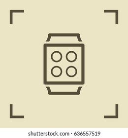 Smart watch gadget line vector icon