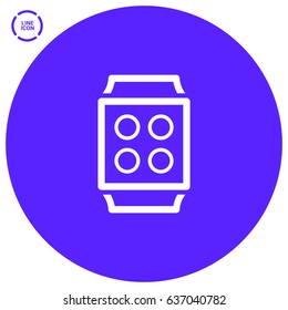 Smart watch gadget line vector icon