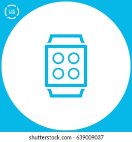 Smart watch gadget line vector icon