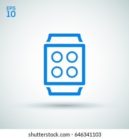 Smart watch gadget line vector icon