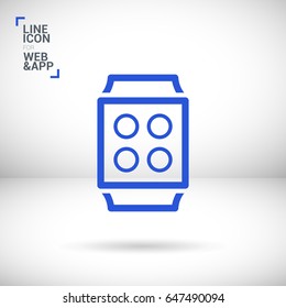 Smart watch gadget line vector icon