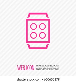 Smart watch gadget line vector icon