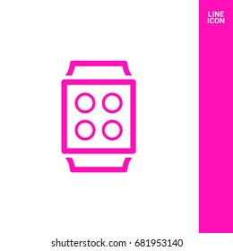 Smart watch gadget line vector icon