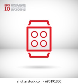 Smart watch gadget line vector icon