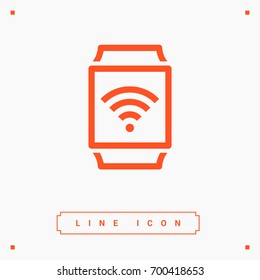 Smart watch gadget line vector icon